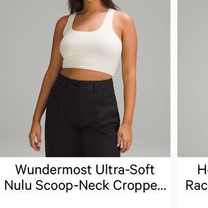 lululemon athletica Wondermost Ultra-Soft Nulu Scoop-Neck Cropped Tank-Bone